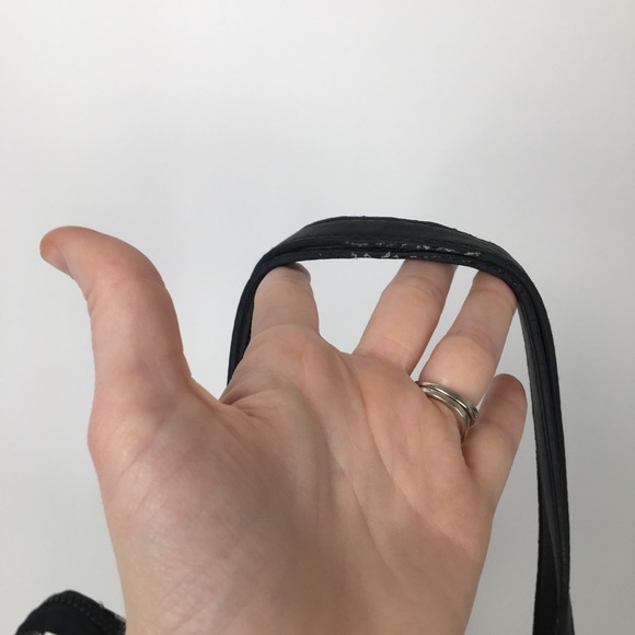 Tommy Hilfiger black tan patterned two strap purse - Picture 6 of 14